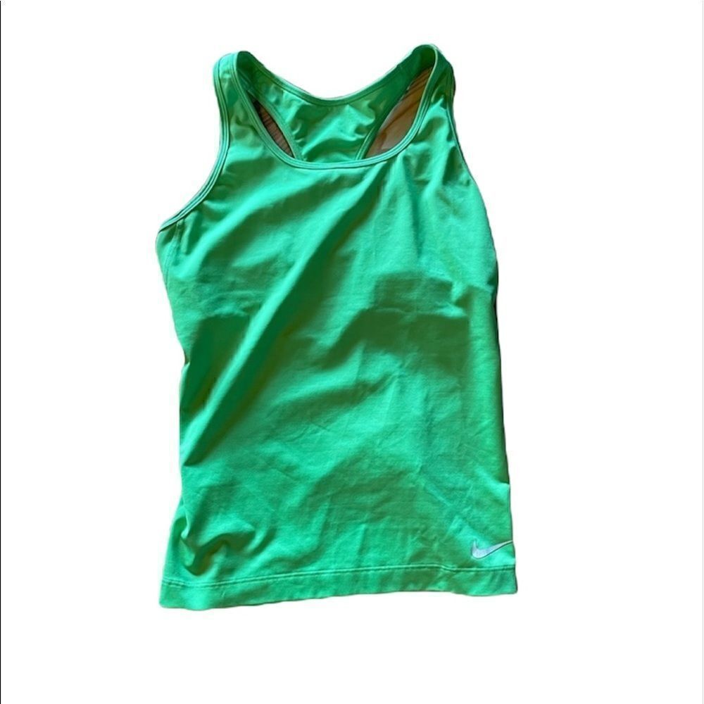 NIKE DRI-FIT RACER BACK TANK Green Size Medium